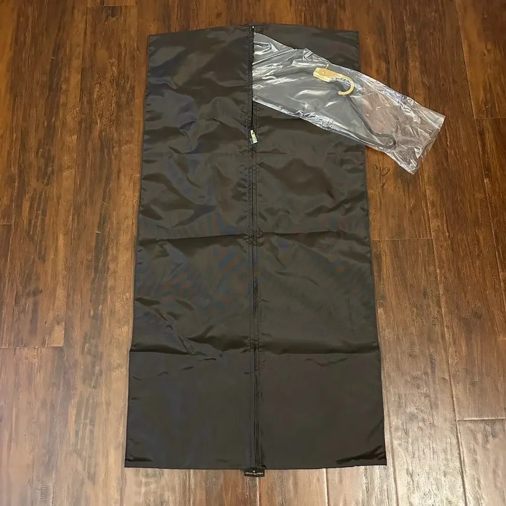 LOUIS VUITTON Garments Bag w/ Hanger Brown Travel Suit Dress Dust Cover NWOT